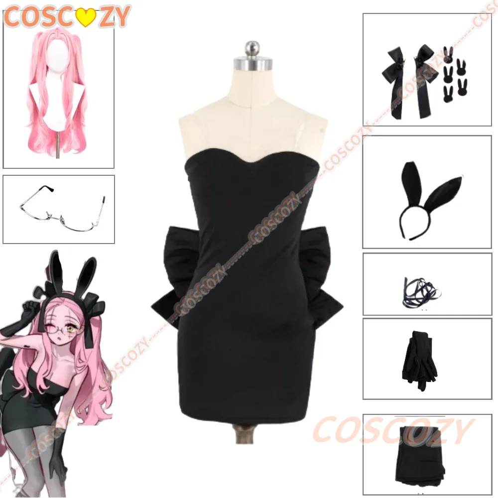 

ALIEN STAGE 3Anniversary café Activity Anime Costume Mizi Cosplay Rabbit Bunny Girls Mini Dress Wig Lolita Jumpsuit Halloween