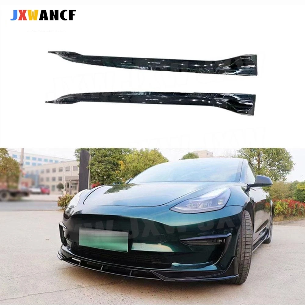 

JXWANCF ABS Side Skirts for Tesla Model 3 Rocker Panels Side Skirt Extension Rocker Panel Splitters Lip Body Kit