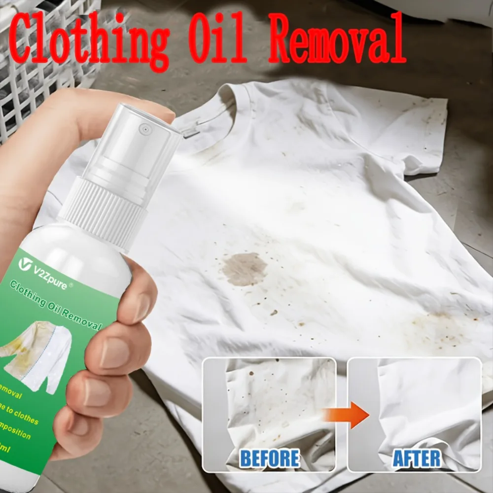 Power Oil Stain Remover Instant Clothes Cleaner for Grease Yellow Stains Fabric Spot Treatment Portable Dry Cleaning Solution