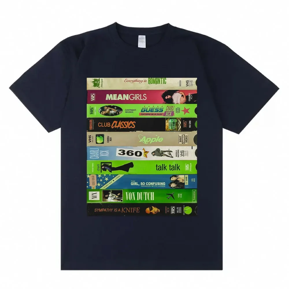 Charli XCX Bratalbum graphic T-shirt hip-hop retro style oversized fan gift streetwear