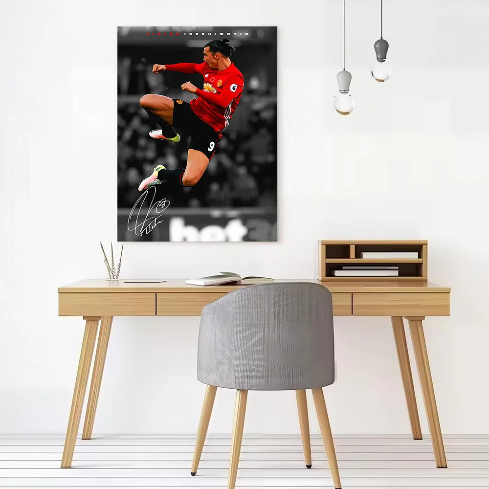 Zlatan Ibrahimović Soccer Action Poster Customizable Printed Canvas Painting for Pictures Wall Art Living Room Decorations Arts