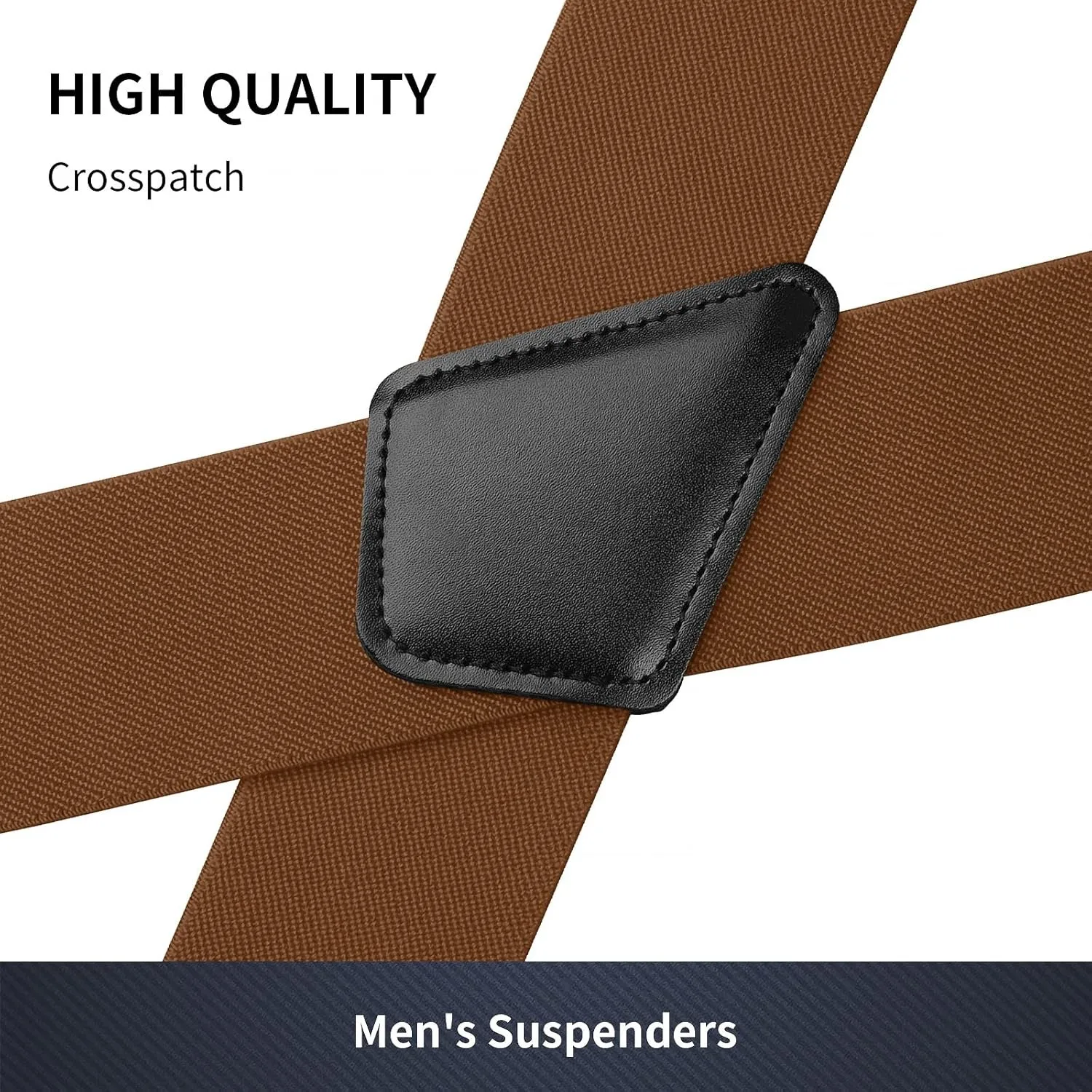 Hosenträger für Herren, Hosenträger mit starken 5,1 cm breiten, 4 Clips, robust, für Herren, hochelastisch, verstellbare Hosenträger im X-Stil – Detail 16