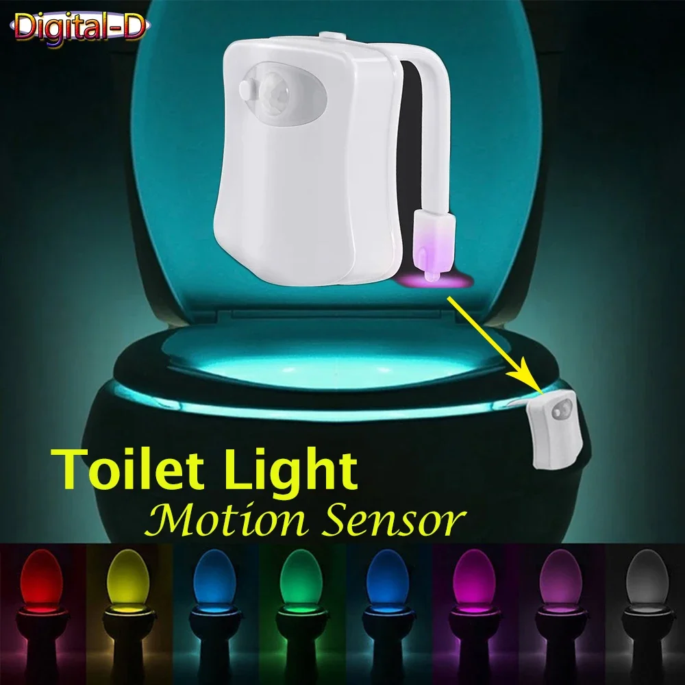 

Motion Sensor Toilet Light 8colors Waterproof Toilet Seat Light Toilet Bowl Backlight bath room Motion Sensor Luminaria Lamp