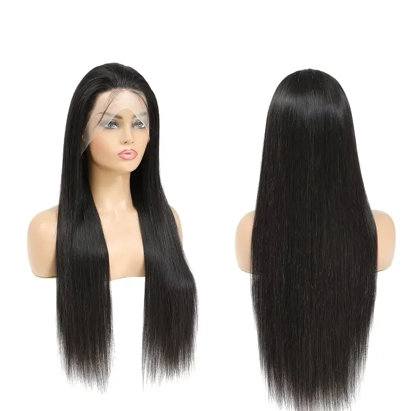 

Bone Straight 13x4 HD Lace Frontal Wigs Human Hair Natural Black Lace Front Human Hair Wigs For Black Women 180 Density