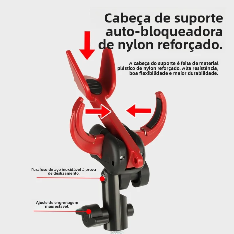 Suporte de Vara de Pesca com Trava Automática para Varas Longas, de Isca, de Mão, Reforçado e Super Resistente, para Caixa de...