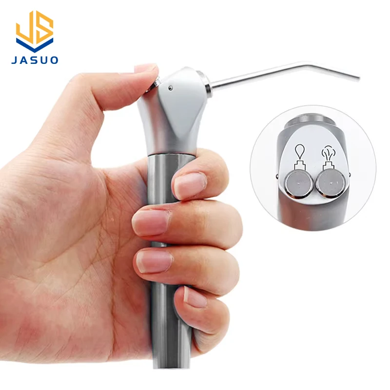 Diş hava su sprey üçlü 3 yollu şırınga Handpiece + 2 memeleri İpuçları tüpler diş 3 yollu hava su sprey üçlü şırınga