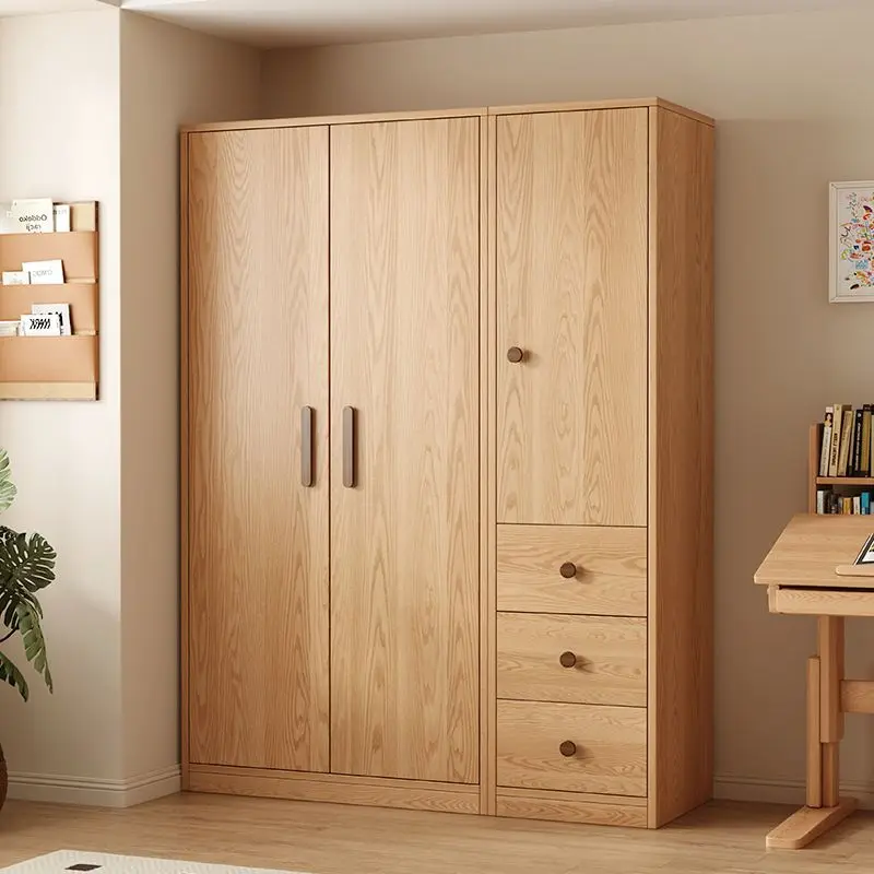 

Bedroom simple modern log style large wardrobe storage