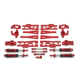 Aggiornamento in metallo Refit c-seat sterzo braccio oscillante ammortizzatore 11 pezzi Set per WLtoys 104009 12402-A 12409 RC ricambi auto