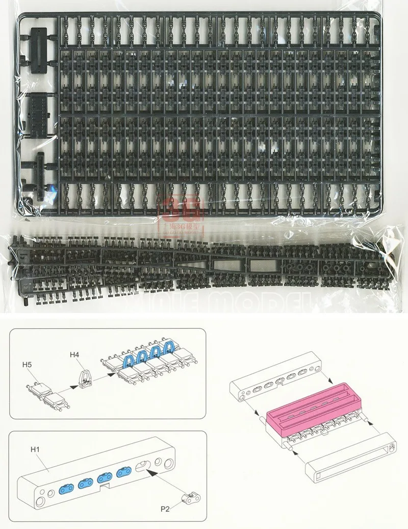 Ryefield Modellbausätze 1/35 RM-3025 funktionsfähige Gleisverbindungen (für T-80-Serie) für militärische Spielzeugmodell-Hobby-Sammlung