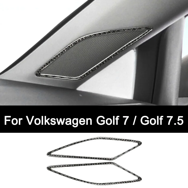 

For Volkswagen Golf Mk7 Mk7.5(2012-2019) Premium Carbon Fiber A-pillar Air Outlet Sticker Interior Modification Auto Accessories