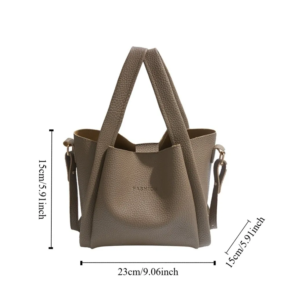 حقائب يد جلدية بلون سادة على الطراز الكوري حقيبة كتف نسائية ذات سعة كبيرة حقيبة ساعي الموضة حقائب كروس للصيف