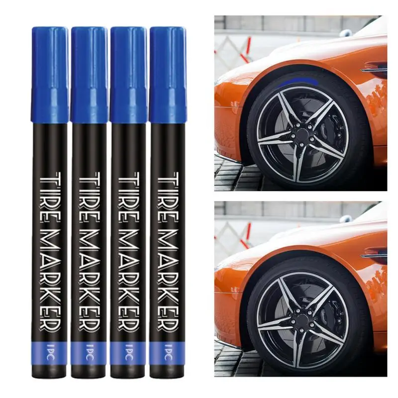 

For Bus Paint Pen For Car Tires 4X Car Tire Marker Pen For Lettering Color Tire Pen Marker For SUV Bus Motorcycle Tire