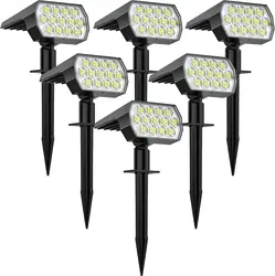 Solar Spot Lights Outdoor52 LED 3 Modes Solar Landscape Spotlights IP65 Waterproof Wall Lights for Walkway Yard Garden