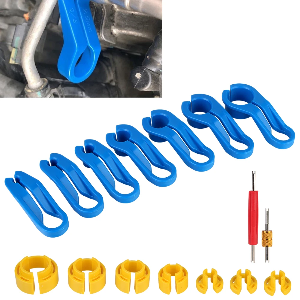 Car Air Conditioning Pipe Quick Disconnect Tools Kit 16pcs Fuel Line Remover Connector Removal Tools AC Line