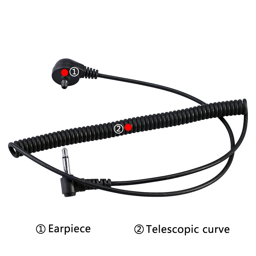 Conector de 2,5mm para walkie-talkie, tubo de aire de repuesto para BAOFENG UV-5R, UV-5RA, Radio bidireccional, altavoz y micrófono