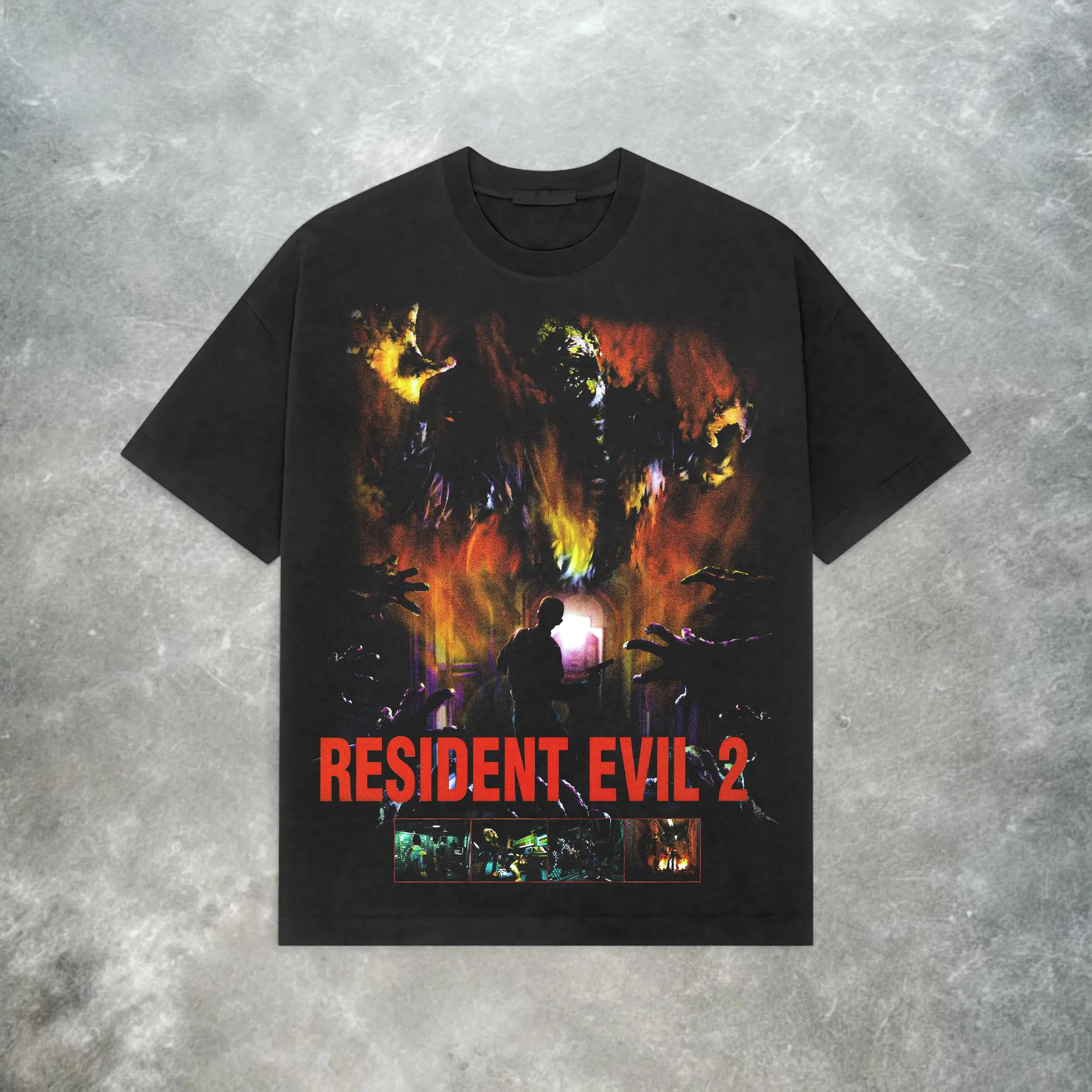 Camiseta Resident Evil 2 – Camiseta promocional retro Y2K PS2, informal y holgada, de algodón puro para todas las estaciones, camiseta streetwear para parejas