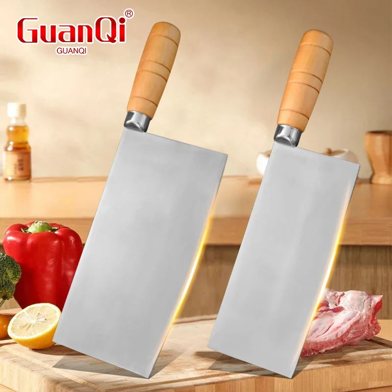 

Cleaver Butcher Kitchen Multi-Purpose Knives Hand-Forged Knife Wood Handle Kitchen Utility Slicing Cutting Knife Fruit Knife