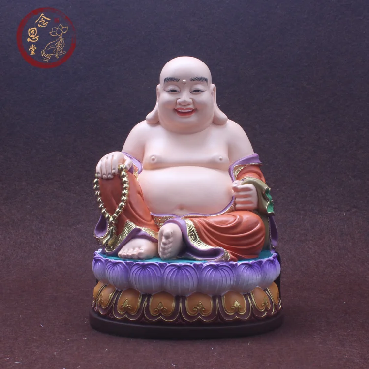 

Maitreya Maitreya Bodhisattva sitting on lotus, laughing music Buddha, resin statue, Maitreya respecting future Buddha