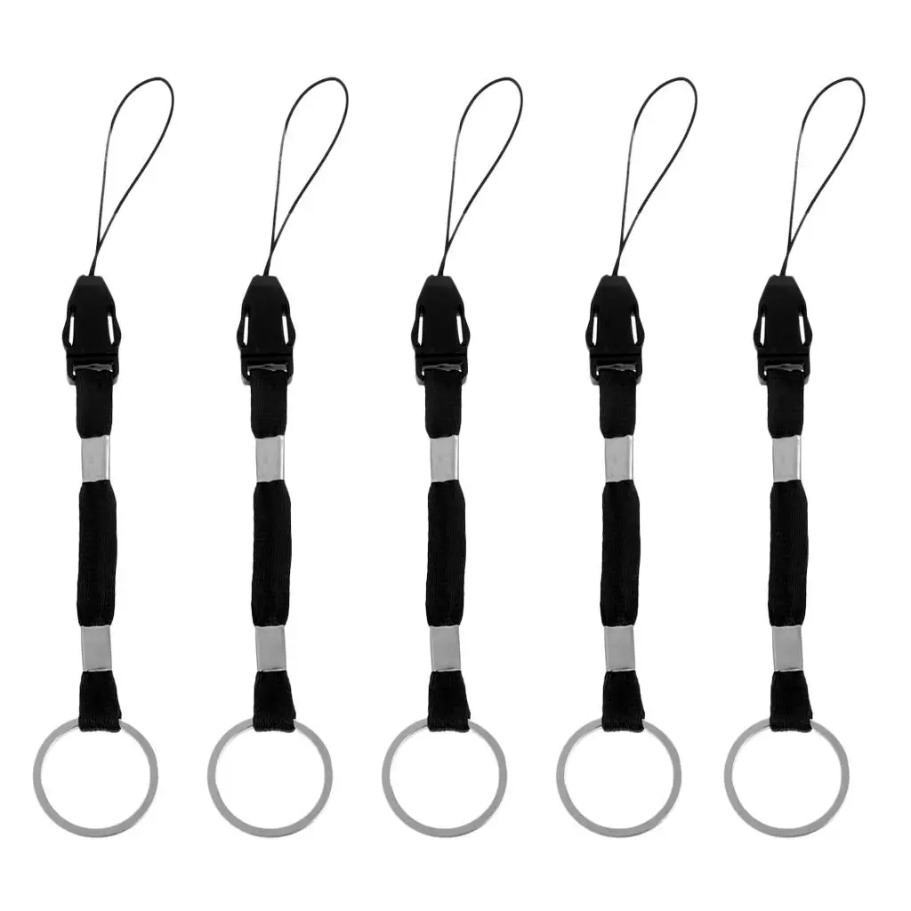 5 pieces Wrist Hand Strap Grip Lanyard Hanging for Cameras Phone Flashlight Torch Wallet Key Chain