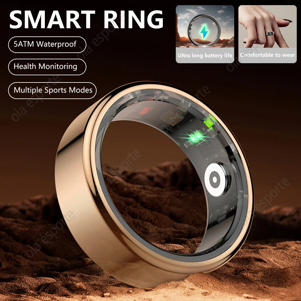 

Для Android женское умное кольцо кислород в крови мониторинг сердечного ритма сна 5ATM водонепроницаемые мужские кольца для фитнеса бег спортивный шагомер