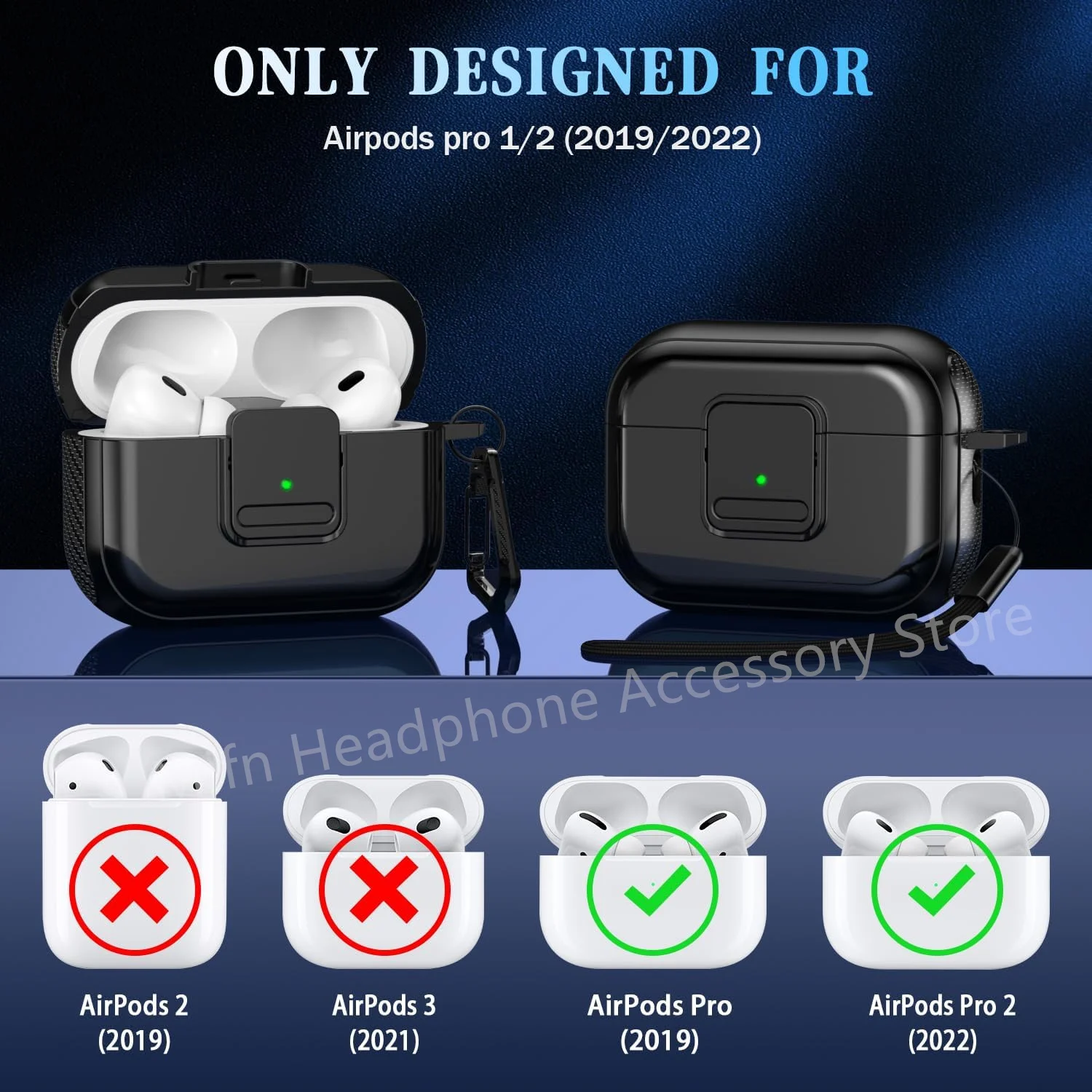 Case For New AirPods Pro Magnetic Attraction MagSafe For AirPods Pro 2 Earphone Accessories Luxury Armor Cover For AirPods Pro