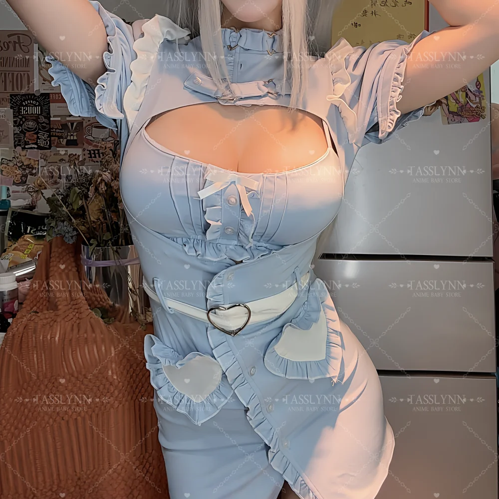 地雷アニメコスプレハロウィンコスチュームジライケイファッションアイアンマウスナースコスプレ地雷衣装女性アイアンマウスメイドドレス