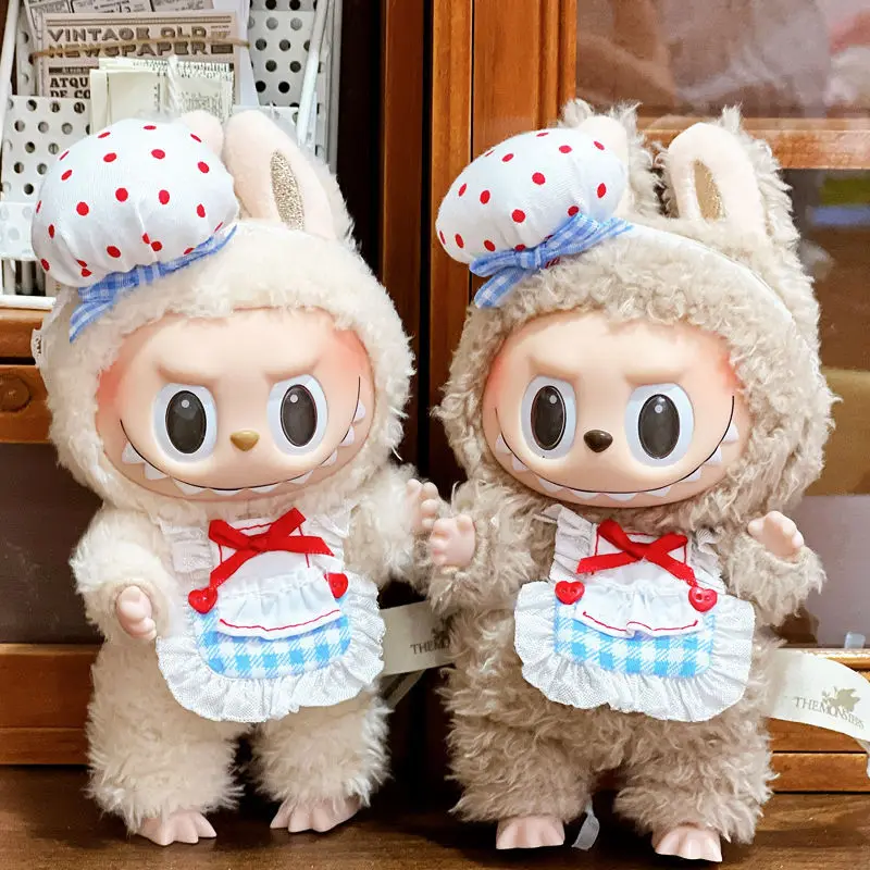 

Аксессуары для Labubu 17 см, милый набор шеф-повара, плюшевая кукольная одежда, куклы-идолы, праздничная одежда для сидения для Кореи, Kpop Exo