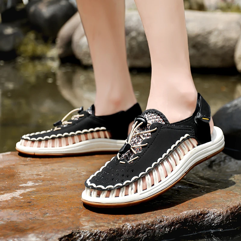 Summer New Sandals Fashion Handmade Weaving Casual Men Sandals Brand Designer Outdoor Walking Men's Shoes Summer Beach Shoes