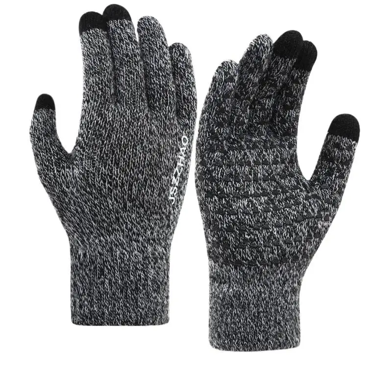 Winterhandschuhe für Damen und Herren – verbesserte Touchscreen-Handschuhe für kaltes Wetter, wärmend, aus Strick, mit Anti-Rutsch-Funktion zum Laufen, Autofahren und Wandern. – Detail 7