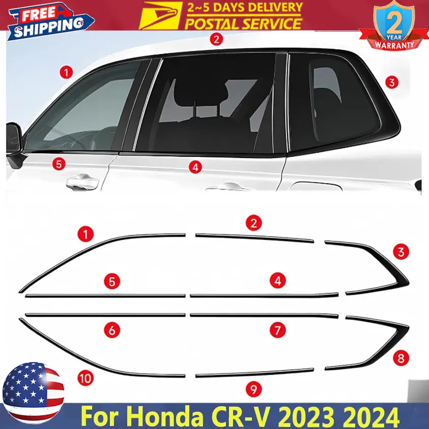 

Car Window Trim Sticker For Honda CR-V 2023 2024 Car Exterior Window Sill Molding Strip Cover Trim Waterproof Scratch Resistant