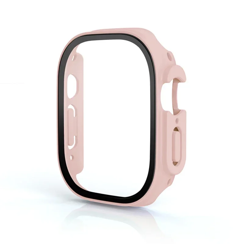 HD gehärtetes Glas + Hülle für Apple Watch Ultra 3/2/1 49 mm PC-Stoßstange + Displayschutzfolie Abdeckung iWatch Serie Ultra 3 49 mm Zubehör