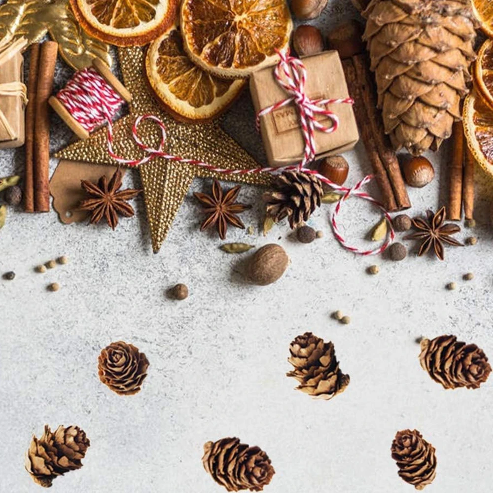 50 Stück Künstliche Tannenzapfen für Heim, Hochzeit, Weihnachten, Halloween, Außenbereich, Garten, Dekoration, DIY Brautkranz, Hängeaccessoire – Detail 4