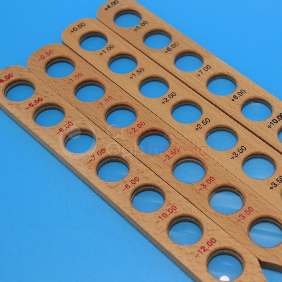 Wooden Handle Retinoscopy Rack Set 28 lens 4 Row 28 Diopters with wooden case Top Quality Many certificated| Ret Rack Set