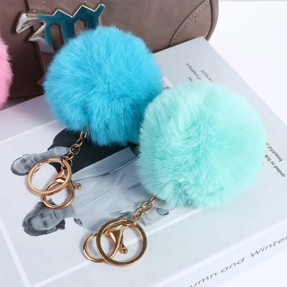 

Ornaments Bag Pendant Car Keyring Accessories Jewelry Key Ring Fur Ball Keychain Pom Fluffy Key Chains Car Keyring Key Holder