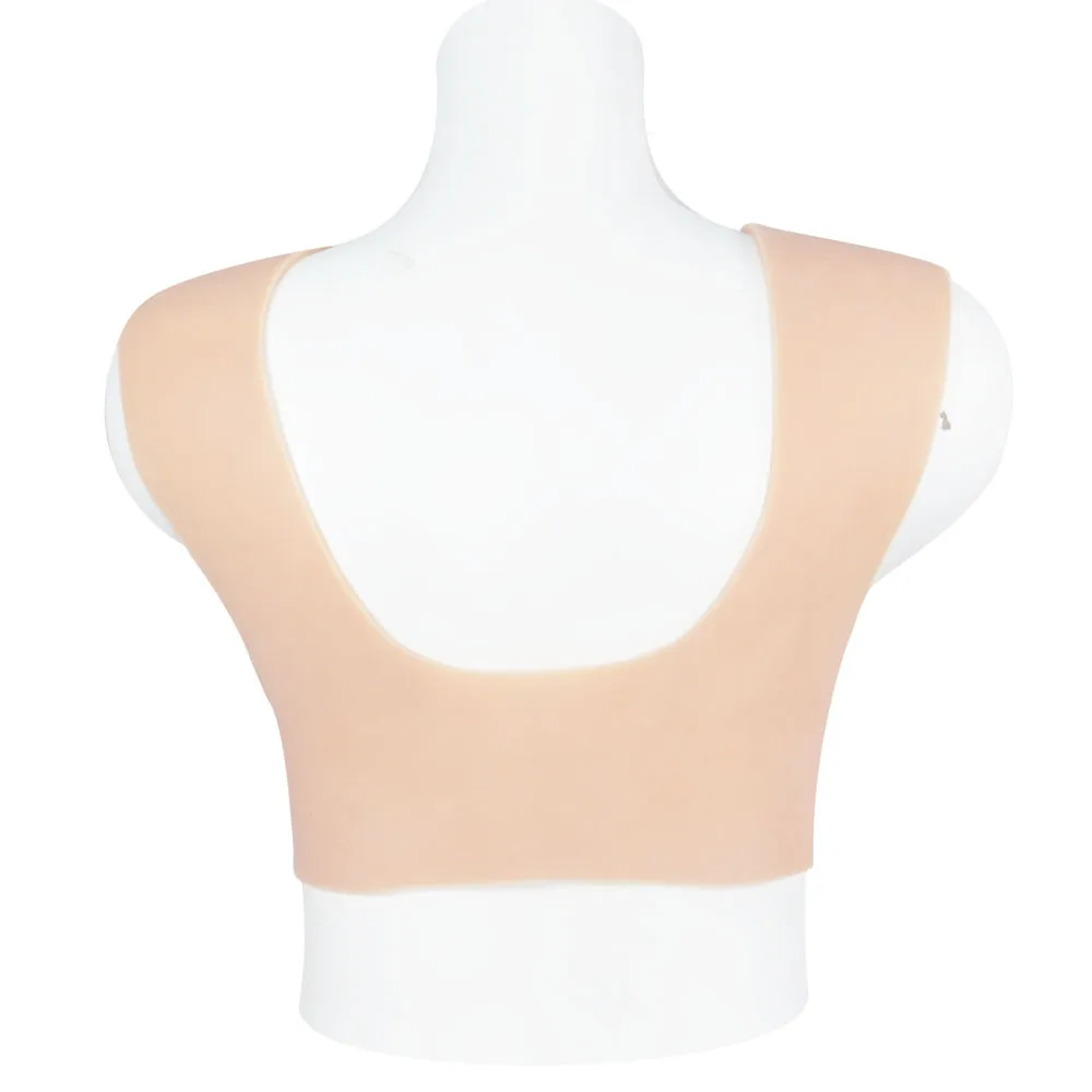 YONGXI Silk Floss/Silicone Breathable Back Hollowing Breast Fake Artificial Boobs for a Mastectomy or Transgender Crossdresser