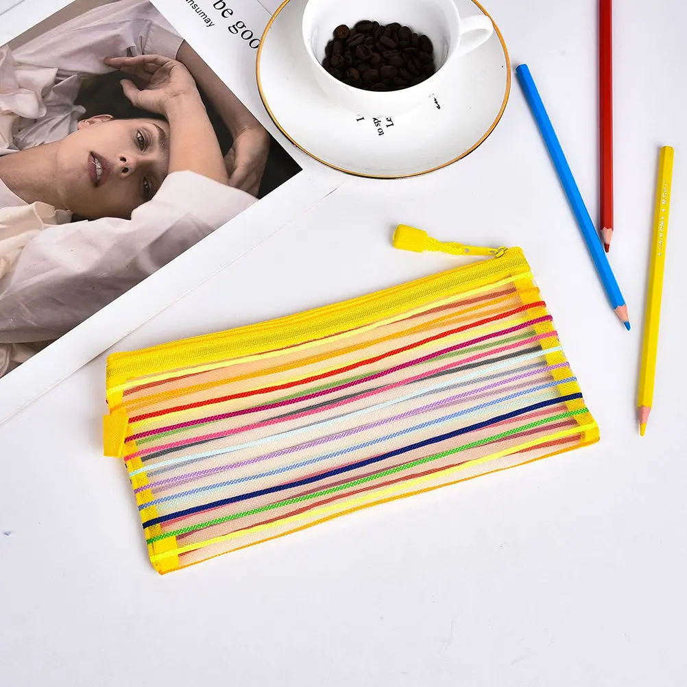 

20Pcs Multi-Function Pencil Pouch Zipper Canvas Pen Bag Wear-Resistant Large-Capacity Stationery Storage Bag Portable Pencil