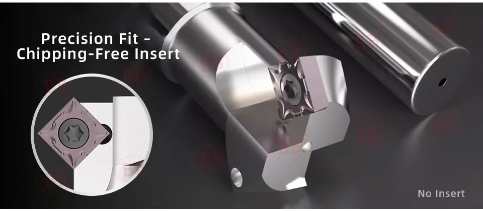 BB Senker Bar Wendeschneidplattenfräser Werkzeughalter 30 45 60 Grad TC AP Punktbohren 16 mm 20 mm – Detail 5