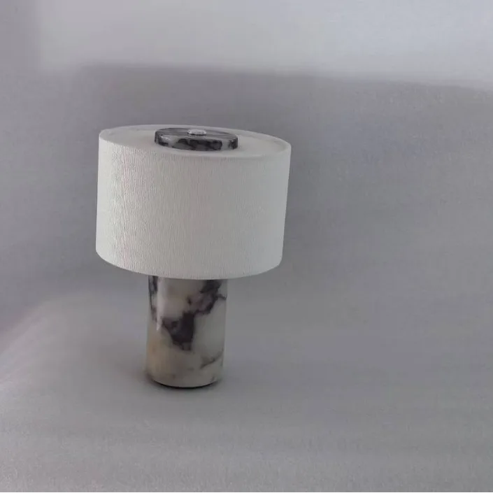 Portable Luxury Stone Atmosphere Charging Desk Lamp Bedroom Study Hotel Bar Bedside Dining Table Desk
