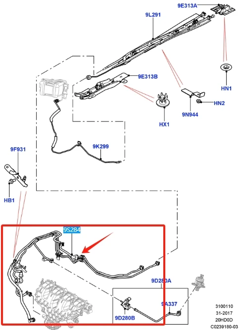 LR044012 LR032112 Fuel Supply And Vapour Tube for Land Rover Freelander 2 2006-2014