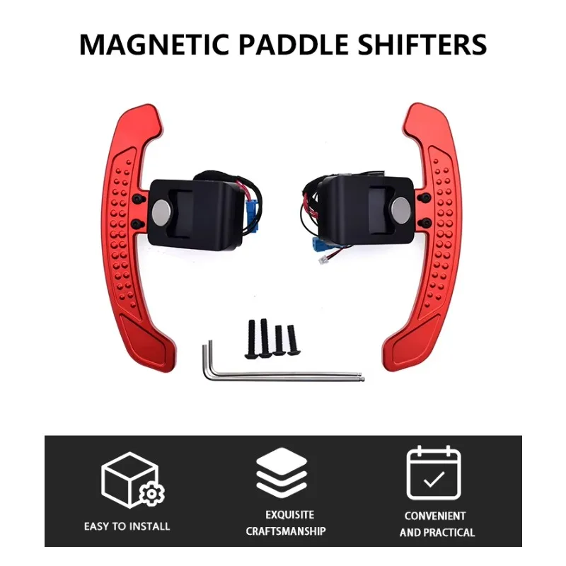 Steering Wheel Magnet LED Paddle Shifters for BMW G20 G30 G87 M2 M3 M4 F20 F30 F45 Carbon Fiber&Aluminum