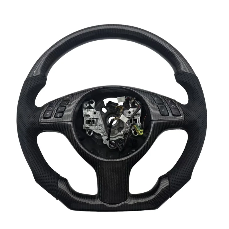 

Уникальный дизайн, новейший дизайн, перфорированная кожа из углеродного волокна M Performance для рулевого колеса автомобиля BMW E46