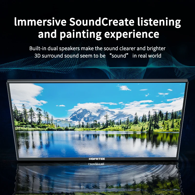 شاشة محمولة 14.1 بوصة 1080P IPS 100% SRGB شاشة محمولة للألعاب مع حامل لأجهزة الكمبيوتر المحمول PS5/4 Switch Xbox Raspberry Pi