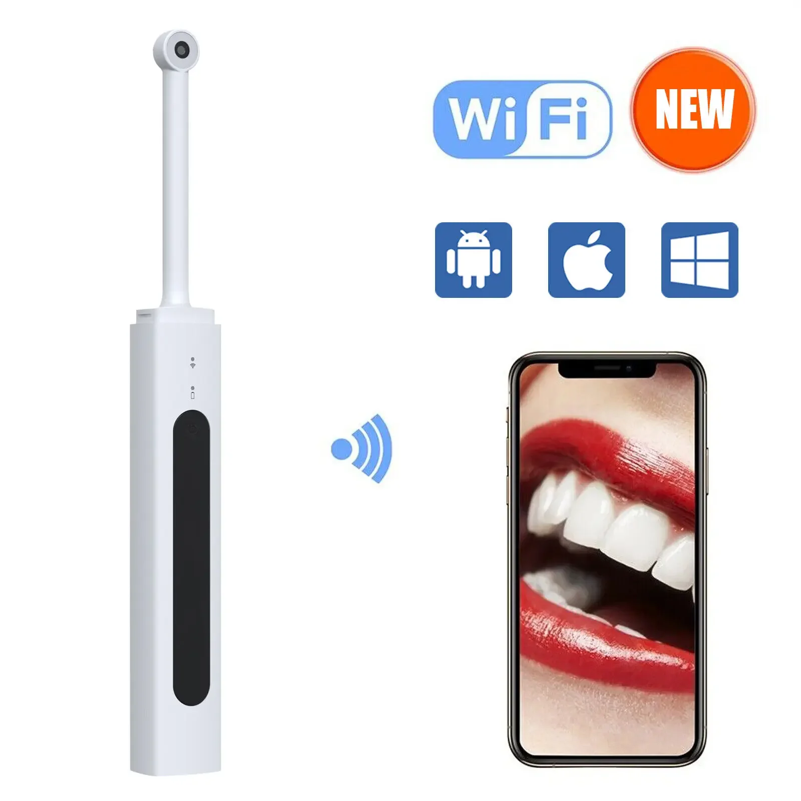 Cámara intraoral Dental con luz de 8LED, endoscopio intraoral de imagen Digital, USB/Wifi