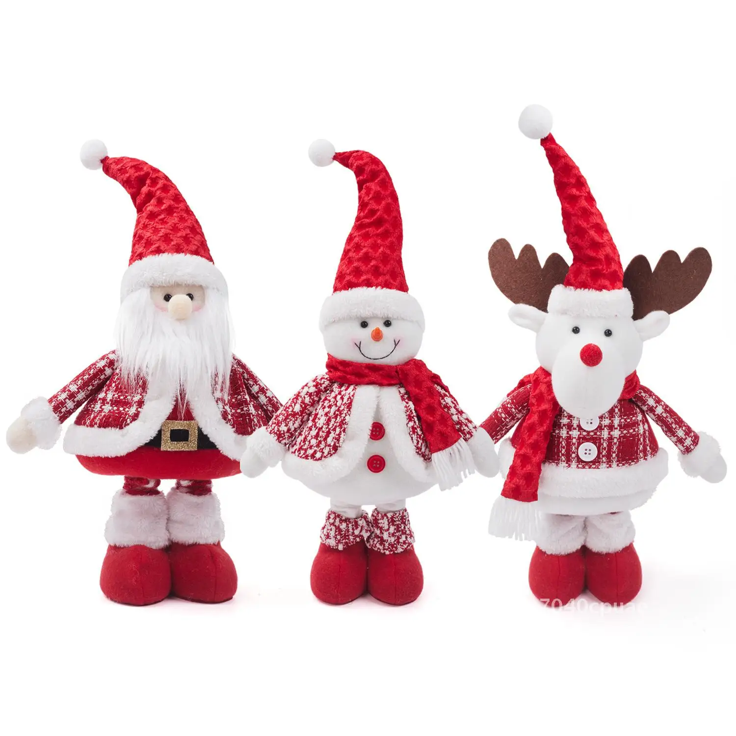 

New Christmas Retractable Doll Cute Elk Doll Santa Claus Doll Decorations