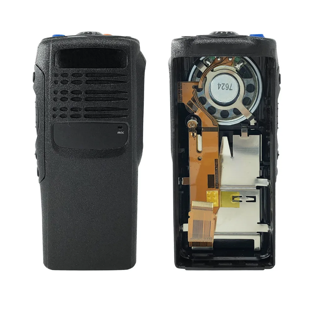 Pmn4216 Walkie Talkie penutup wadah depan pengganti dengan mikrofon Speaker untuk HT750 gp306 GP328 radio dua arah