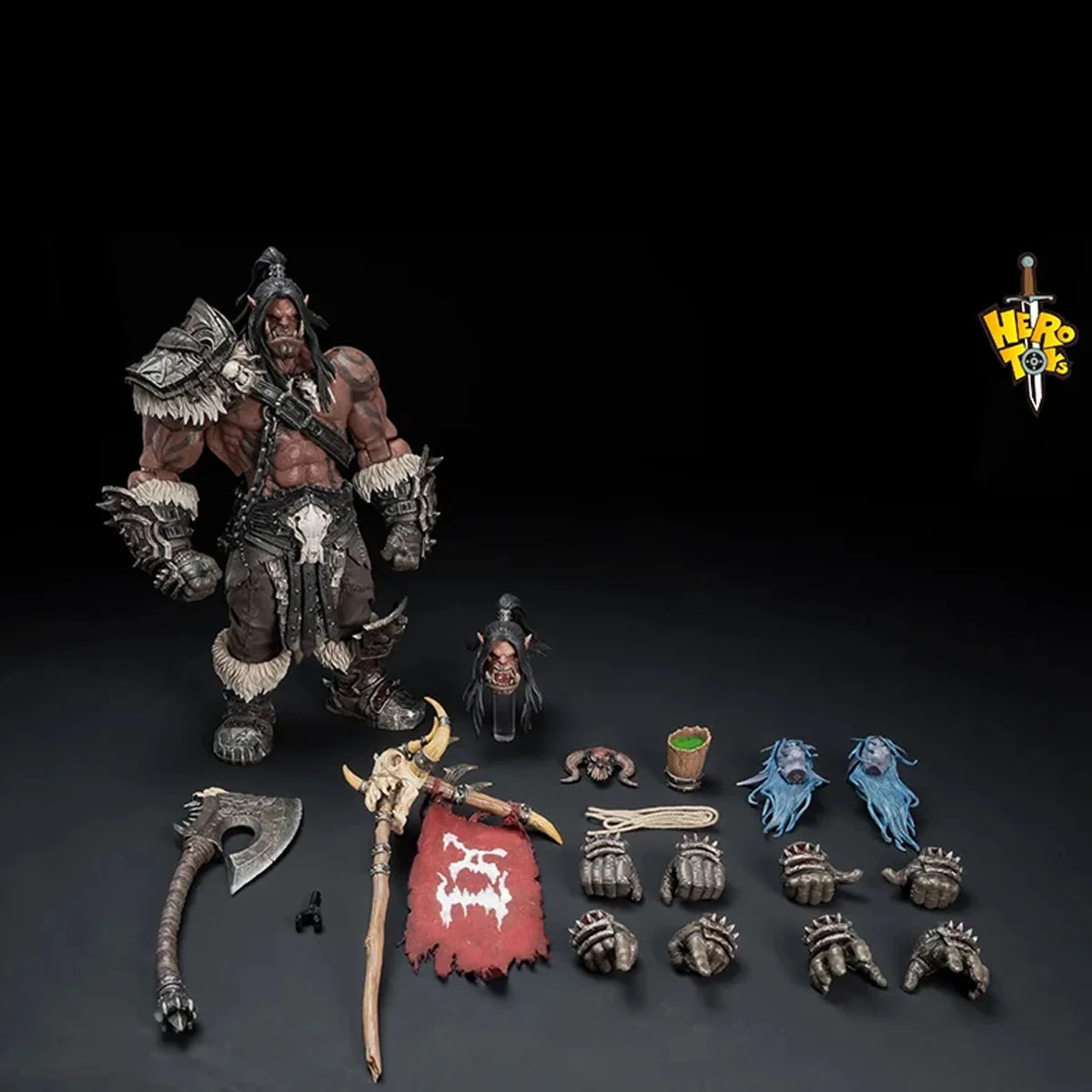 

1/10 Scale HERO TOYS Tribal War Song Chief Ho Daddy Orc Warrior Movable Soldier Model Action Figure Toy Collection Gift In Stock