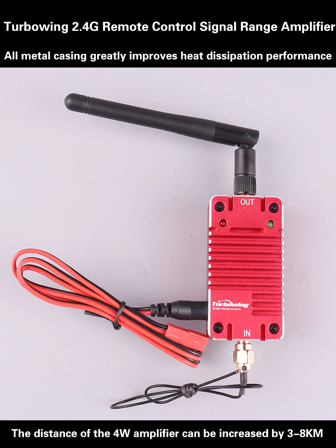 Original Turbowing RY-2.4 2.4G Radio Signal Amplifier Booster for RC FPV Drone 2.4G Receiver and Transmitter