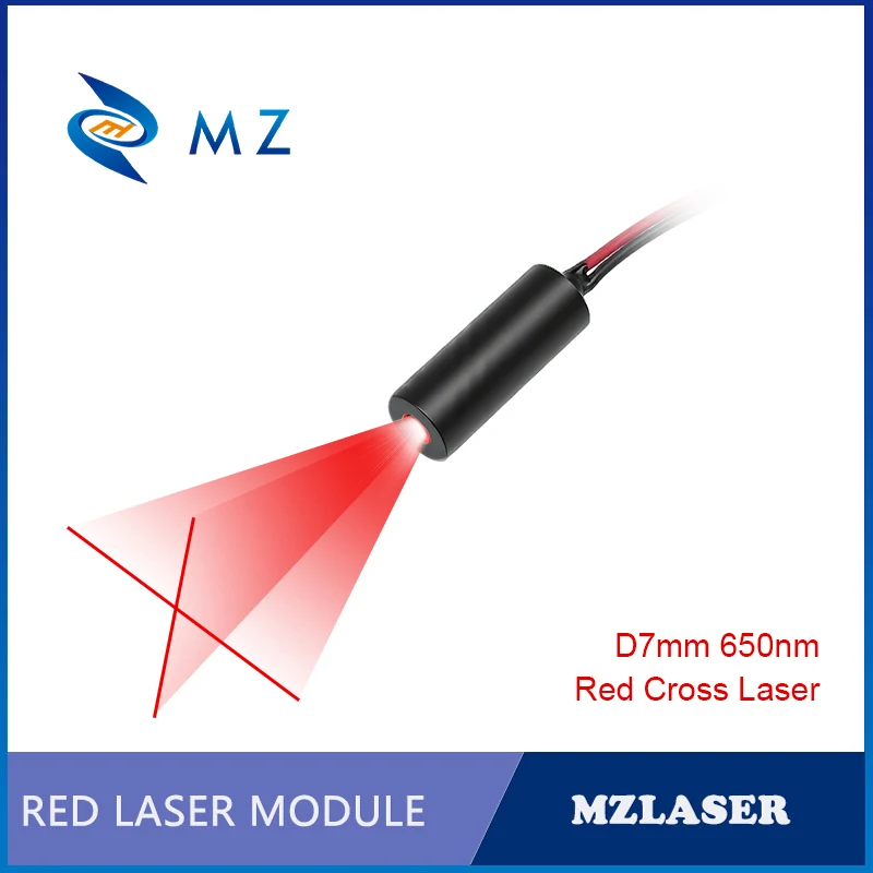 New Compact Red Cross Laser Diode Module 650nm D7mm 0.5mW 1mW 5mW 10mW 3V Industrial Grade Cross Laser For Woodworking Parts
