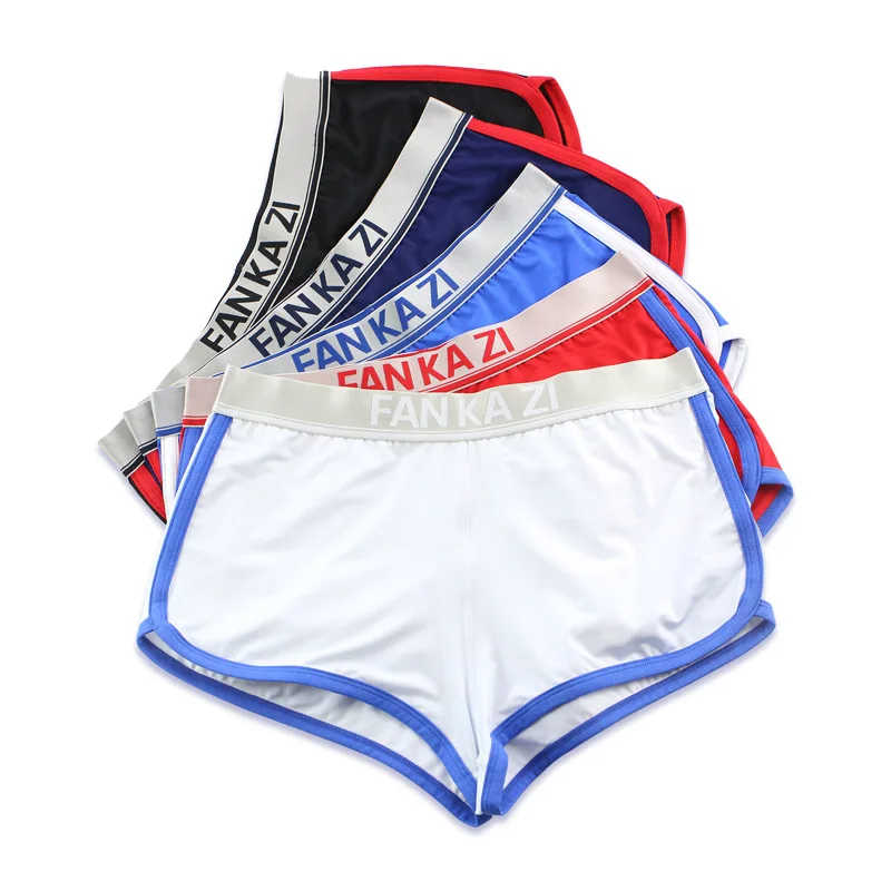 

Men's Boxy Underwear Skinny Comfort Breath Sweat Absorption Boxer Shorts Ciontrast Male Low-rise U Convex Pouch Sports Underpant