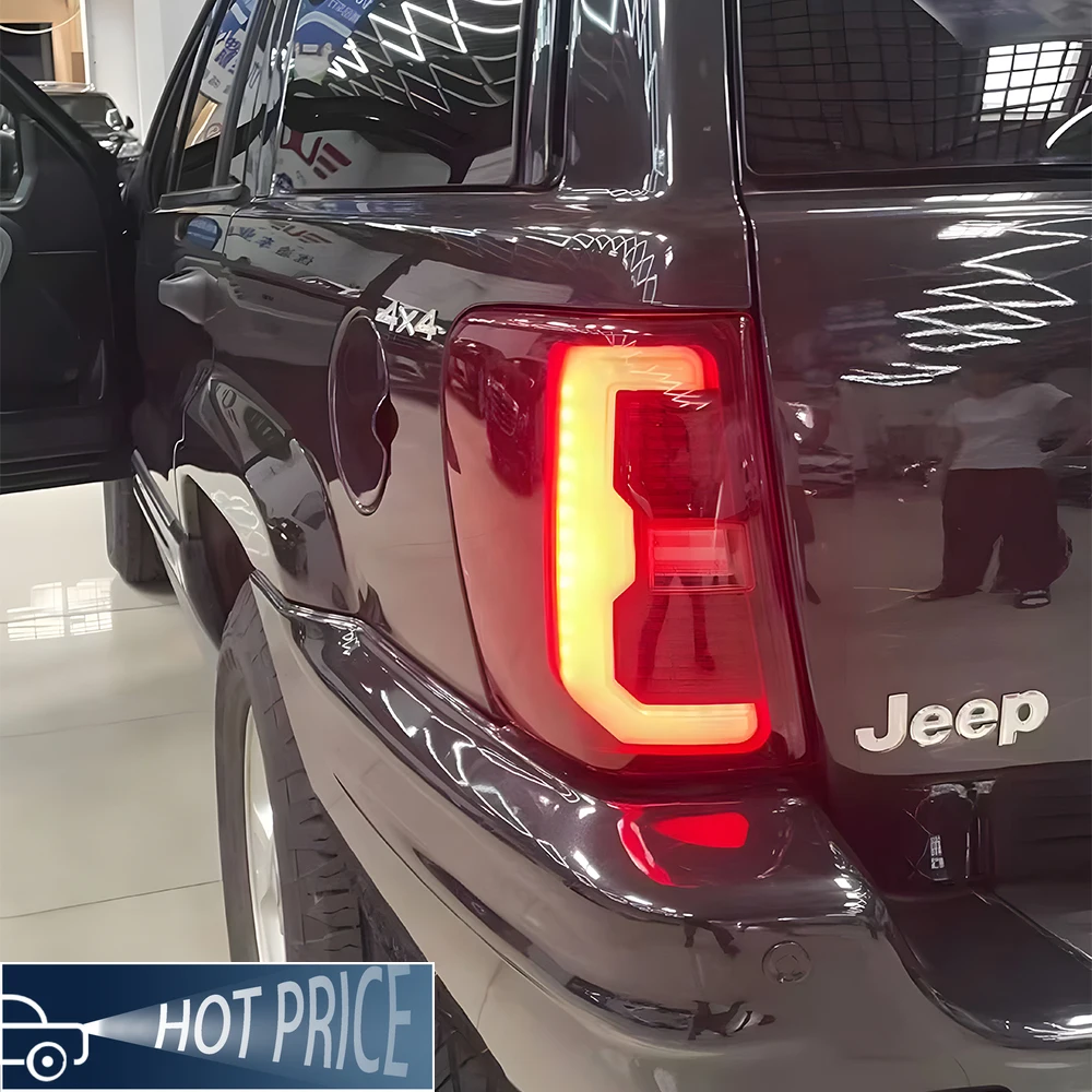

Для Jeep Grand Cherokee 1999-2004 автомобильные задние фонари в сборе, обновленный мигающий сигнальный фонарь, задний фонарь заднего хода